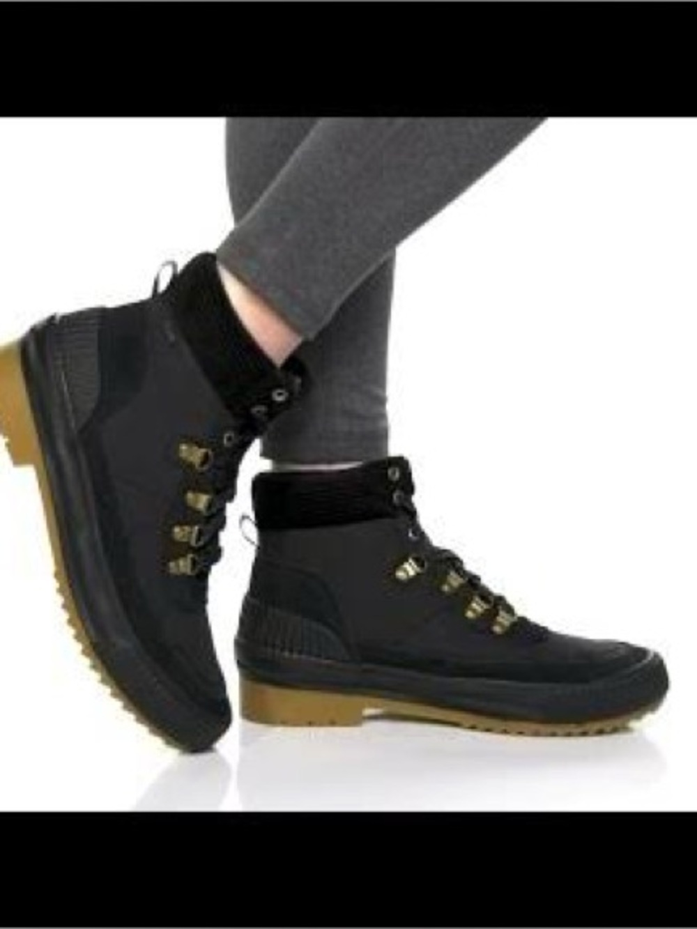 NIB! KEDS FIELDER Black Lace-Up Women's Ankle Boot, Comfy and Chic Size 9